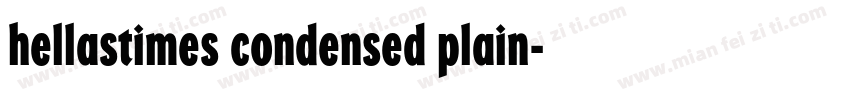 hellastimes condensed plain字体转换